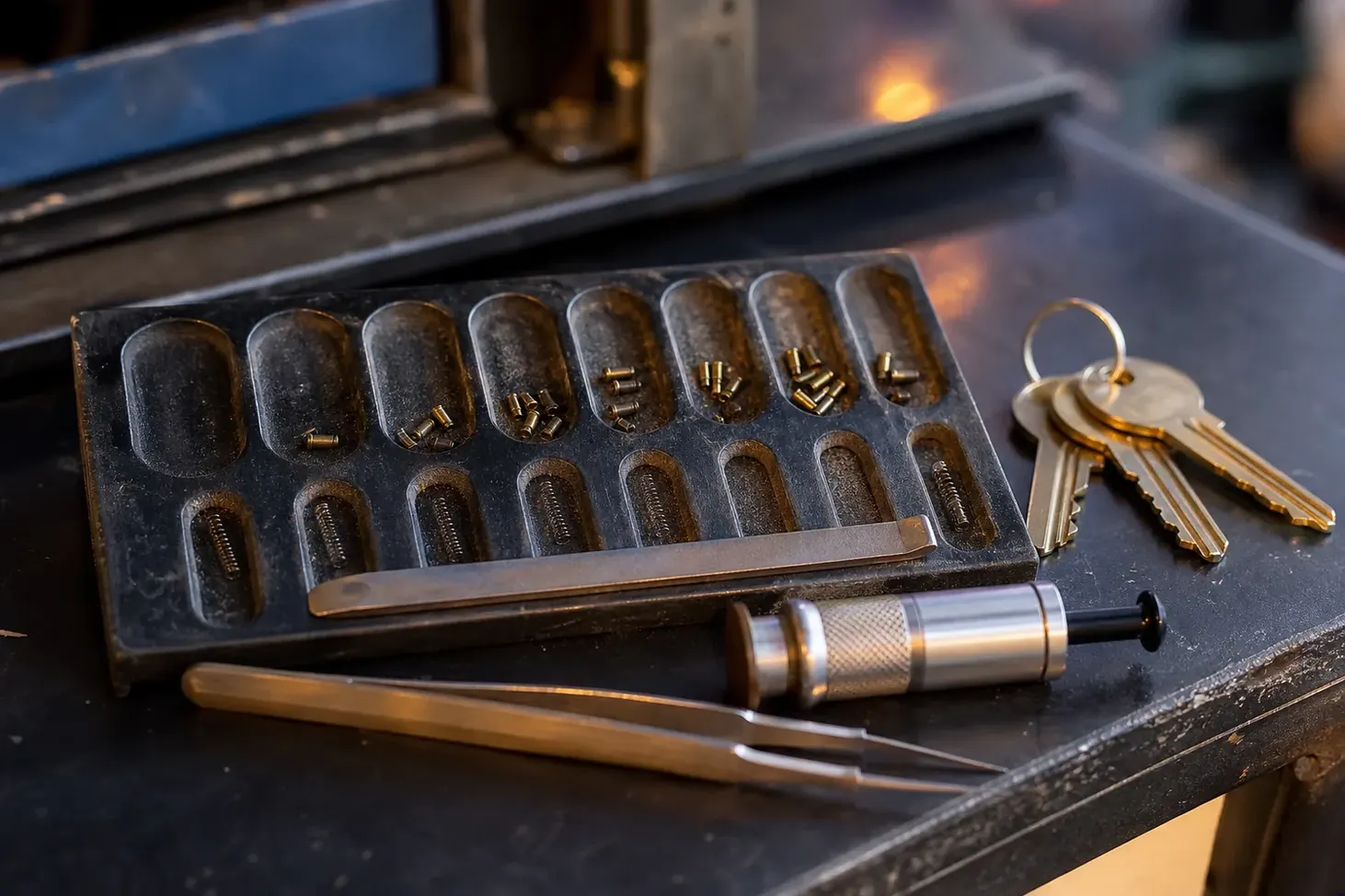 Pinning tray and new keys for a master key system, Killeen, TX